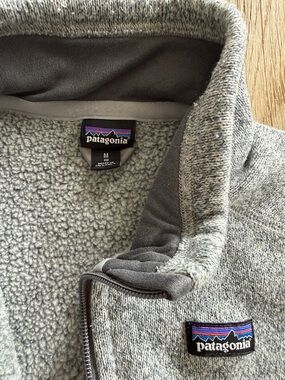 Patagonia Heather Gray Sherpa Zip Fleece